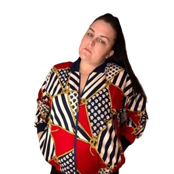Vintage Kathleen Usherwood for Periphery‎ Neiman Marcus patriotic jacket size S - Picture 1 of 7